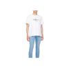 Calvin Klein Jeans Letter Embroidery Comfortable Crew Neck Short Sleeve T-Shirt Men Tops White 40EM289-YAA