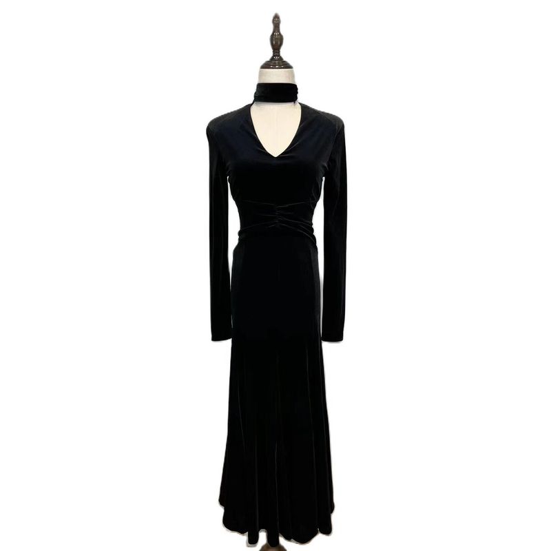 Fashion Original Order Classy 3D Cutting V Neck Waist-Tight Elegant Mermaid Dress New Year Annual Meeting Aura Dress Women