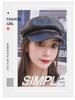 Women's Autumn/Winter Korean-Style PU Beret: Trendy Solid Color Octagonal Hat