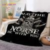 Nordic Viking Odin Valhalla Valknut Soft Flannel Blanket for Beds Bedroom Sofa Picnic,Throw Blanket for Outdoor Leisure Nap Gift