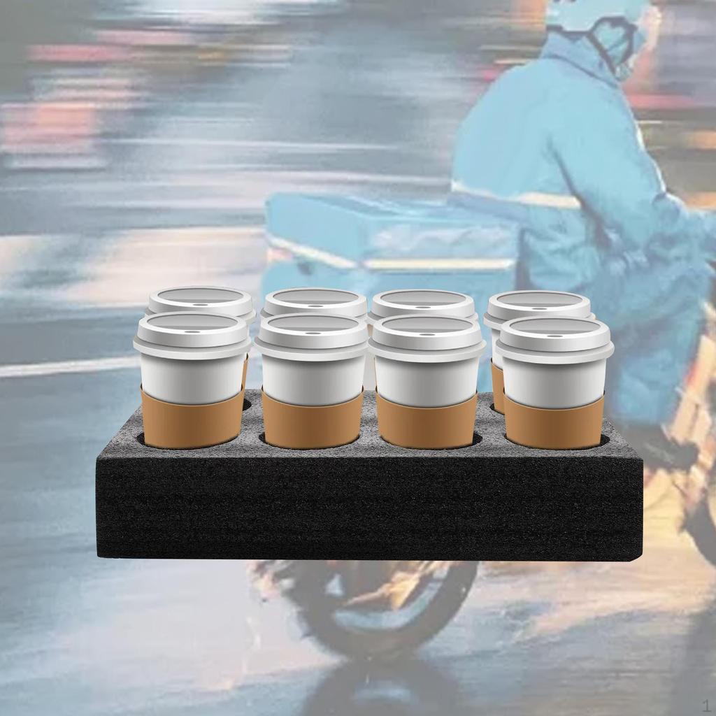Coffee Tray Cup Holder Beverage Packaging Tool Drink Carrier Sponge Multi Holes Takeaway