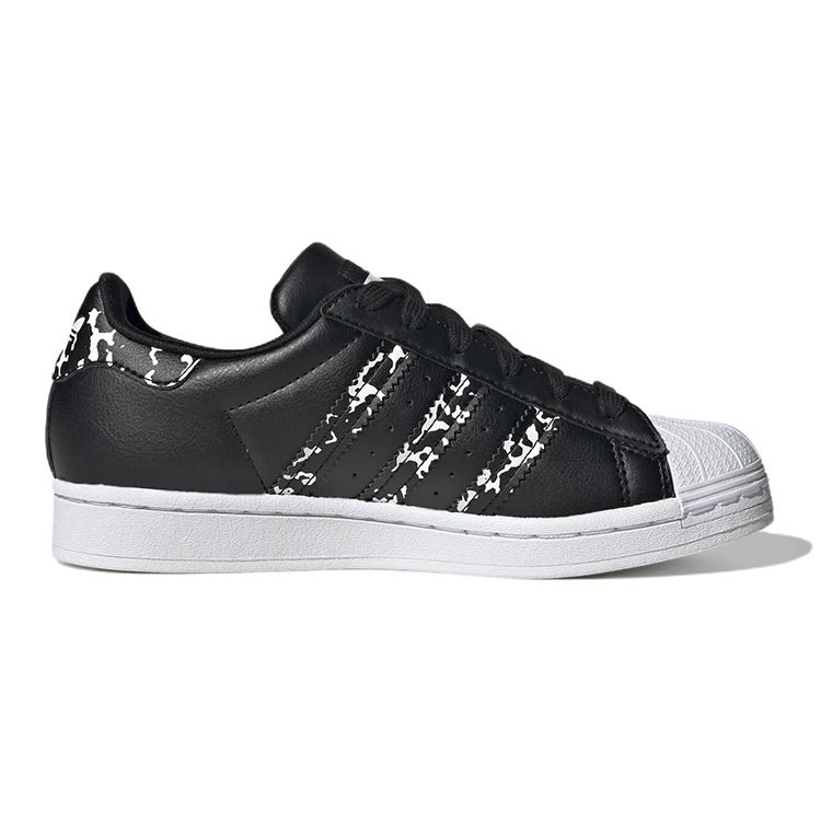 Adidas Originals Superstar Kinder Strapazierfähige Low-Top-Sneaker Kinder-Sneaker Schwarz Weiß GW4069