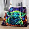 1pc. Colorful Star Wars Yoda Blanket - Perfect for Home, Office, Outdoor Use, Gift Idea, Suitable for All Seasonsz0417276