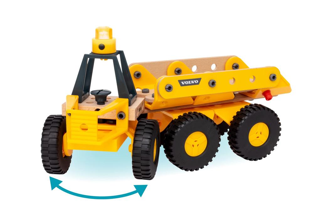 Brio Builder Volvo Hauler for Ages 3 and 55 Wooden Building Carpentry Pretend Gift 34599, Up, Pieces. [Toy, Toy, Blocks, Play, Play,