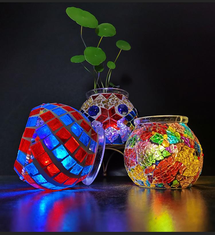 Handgemachtes DIY Glasmosaik Kerzenhalter Vase - Kreatives Eltern-Kind-Lernspielzeug, Perfekt für Geburtstagsgeschenke