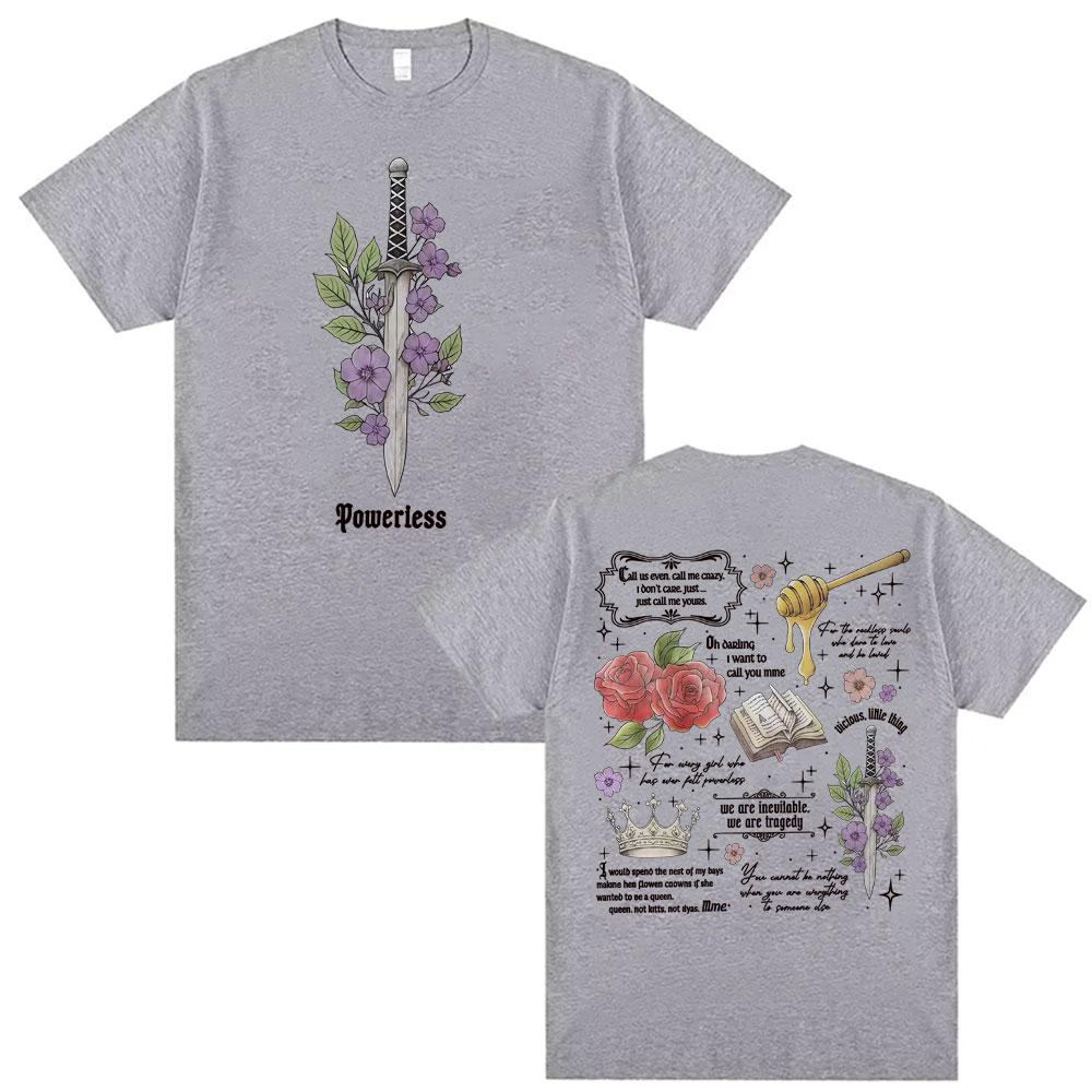 T-shirt Grafiche Powerless Bookish Kai Azer Ti Amo Citazioni Romantiche T-shirt Uomo Donna Moda Estiva Manica Corta T-shirt