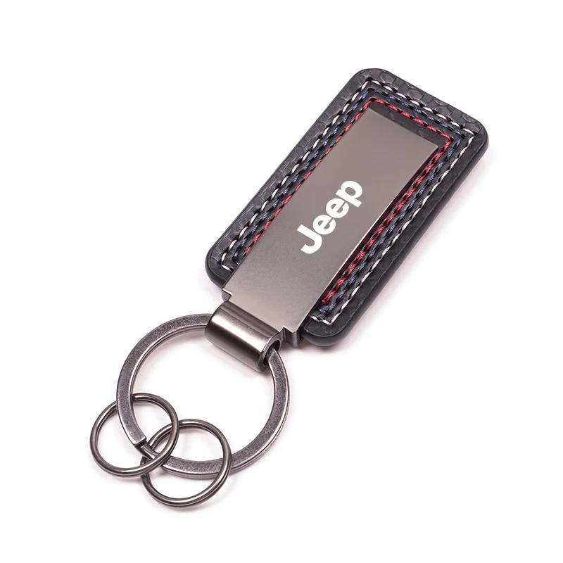 

For Jeep Suede Car keychain Men Women Key Ring Lucky Gift For Jeep Wrangler JL Renegade Grand Compass Gladiator Cherokee Patr