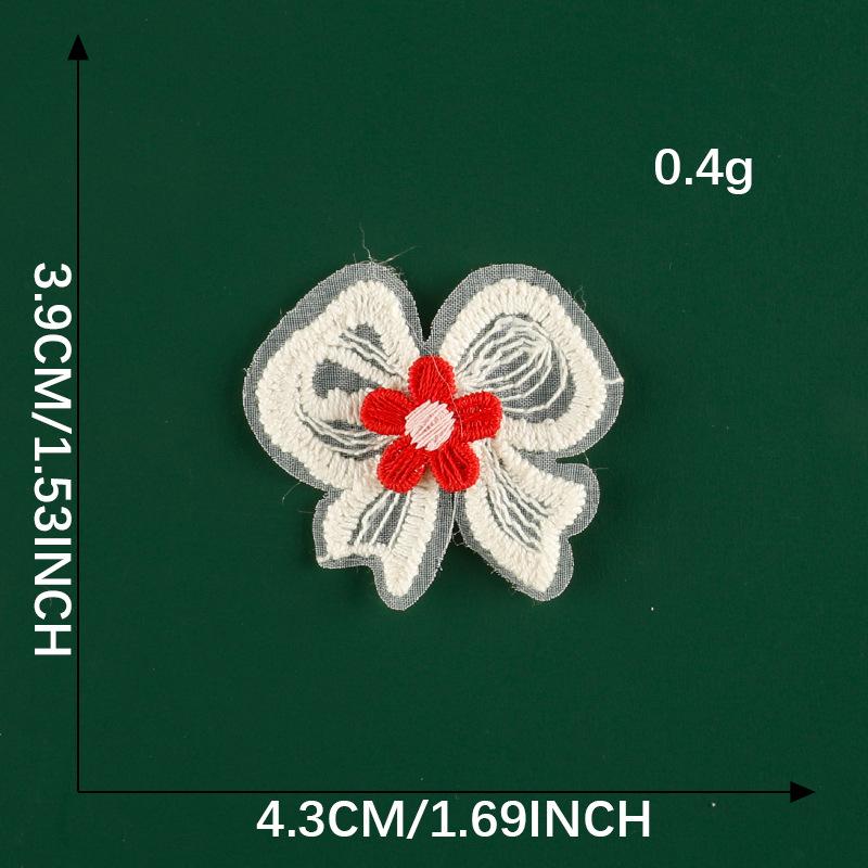 Original Embroidery Label Hair Accessories Accessories Cherry Lace Embroidery Sticker Diy Patch Clothing Accessories Cloth Label Cloth Sticker