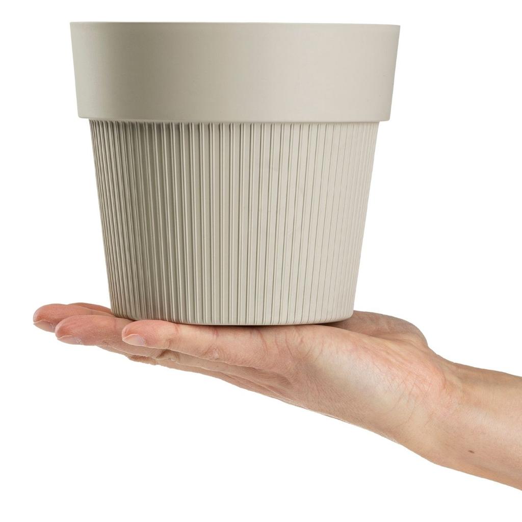 Silva Line Recycling Flower Pot Beige H12.7X14.5