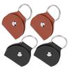 4Pcs Portable Hangable Key Chain Guitar Pick Bag Box Holders Accessory Black Brown