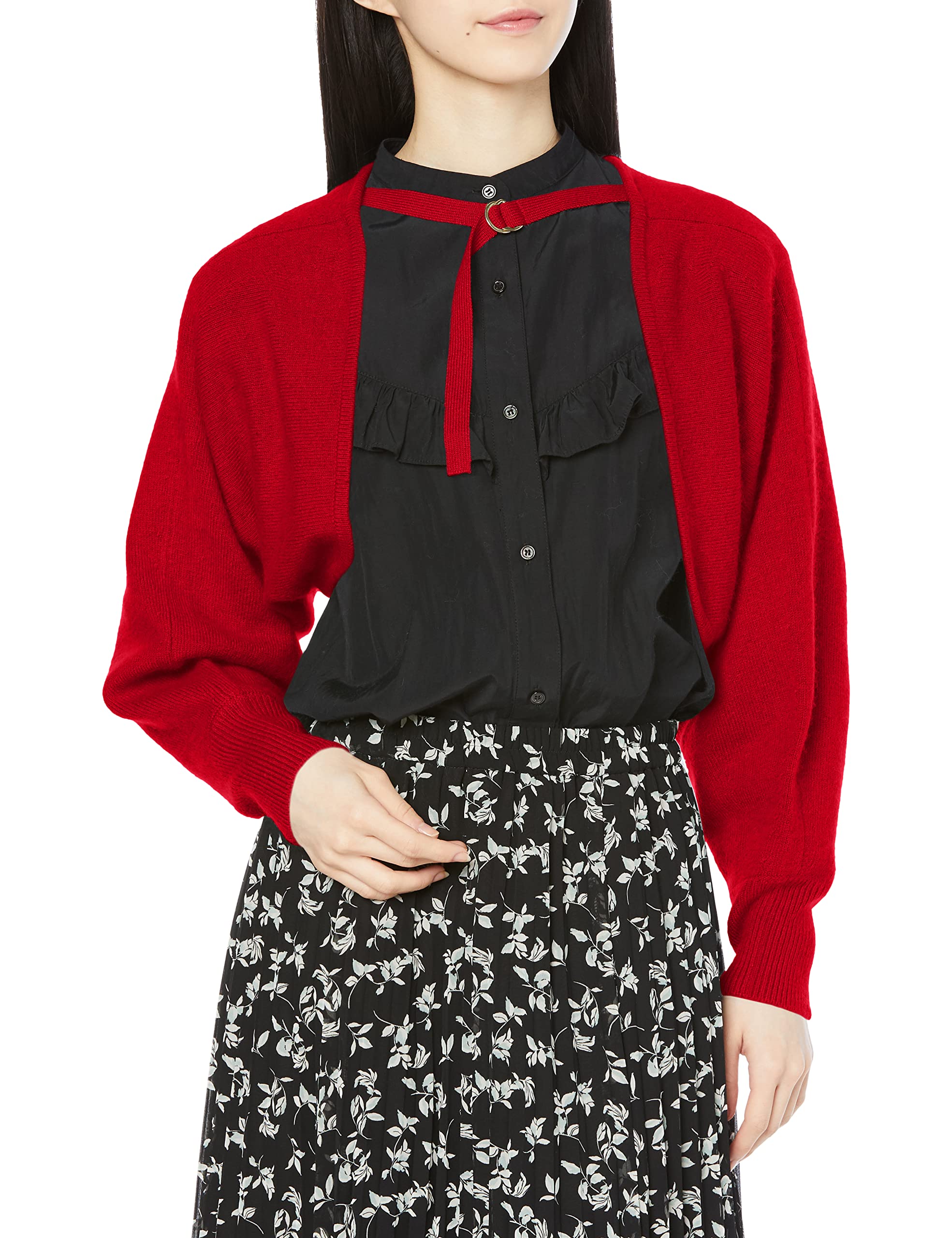 

Женский пушистый кардиган-болеро Jill by Jill Stuart, красный, FR