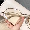 Women Anti Blue Light Myopia Glasses Fashion Metal Polygons Computer Girls Ultralight Optical Nearsighted Eyeglasses 0 To -600
