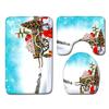Christmas Bathroom Floor Mat Toilet Three-Piece Set