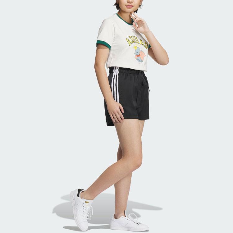 Adidas Originals X Disney Dumbo Sportswear Tee with Cartoon Elephant Logo Women Tops White IN1062
