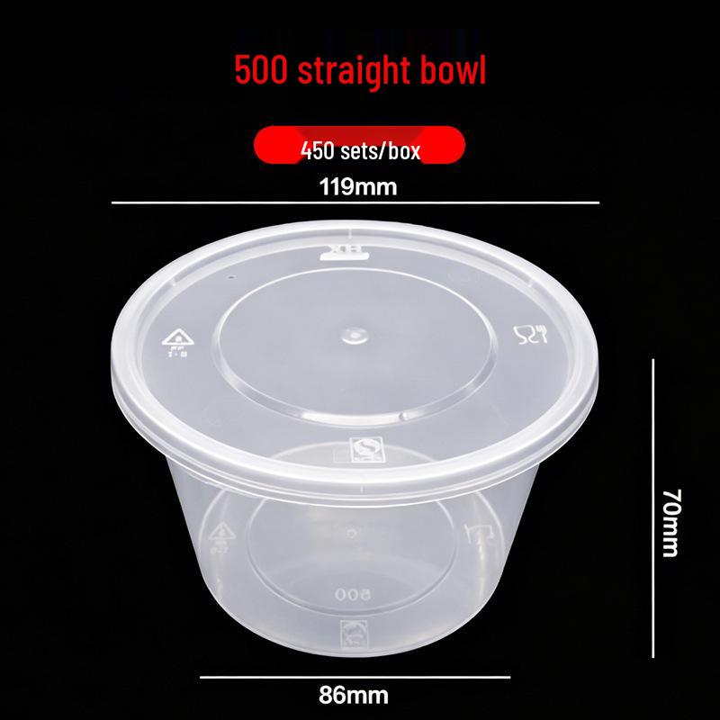Transparent Disposable Bento Box with Lid for Takeaway - Ideal for Liangpi, Braised Snacks, & More