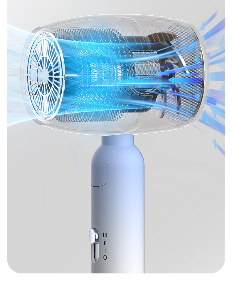 Youteng Portable Folding Hair Dryer: High Air Volume, Ideal for Dorms & Hotels