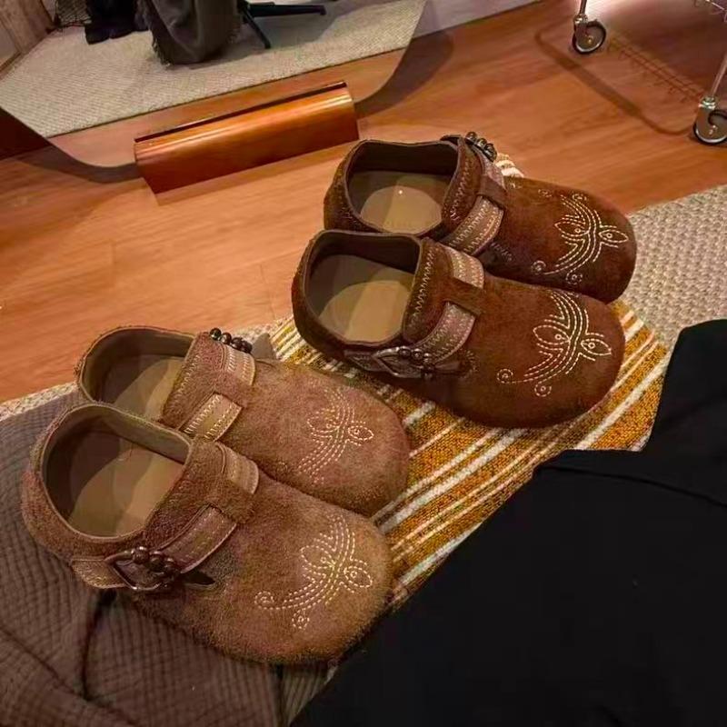 Retro 2025 New Soft Sole Versatile Women's Shoes Single Shoes