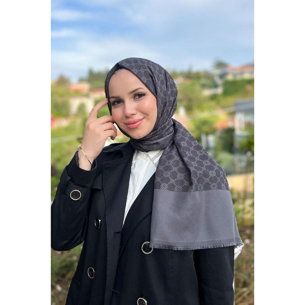 Elegance Monogram Shawl - 1090100-913 - Smoked