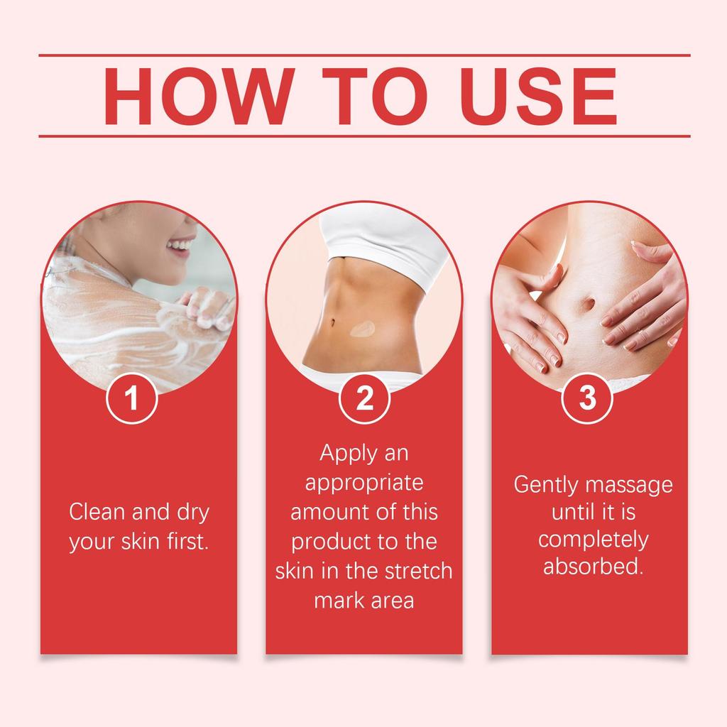 OUHOE Body Repair Cream, Helps Fade Stretch Marks After Childbirth, Gently Repairs, Firms, Smooths, and Moisturizes the Skin, Body Massage Cream 80g