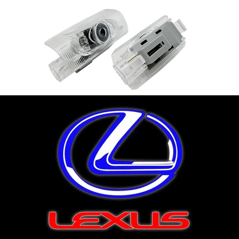 2 LED Car Door Logo Emblem Styling For Lexus LS600hL GX470 GX460 GX400 LX470 LX570 RX270 RX300 RX450h RX350h HYBRID NX300 IS200