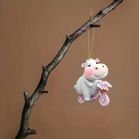 Kreslená vánoční přívěsek se šňůrkou Snadné zavěšení Odolný proti vyblednutí Zvířecí závěsná ozdoba Všestranná dekorace