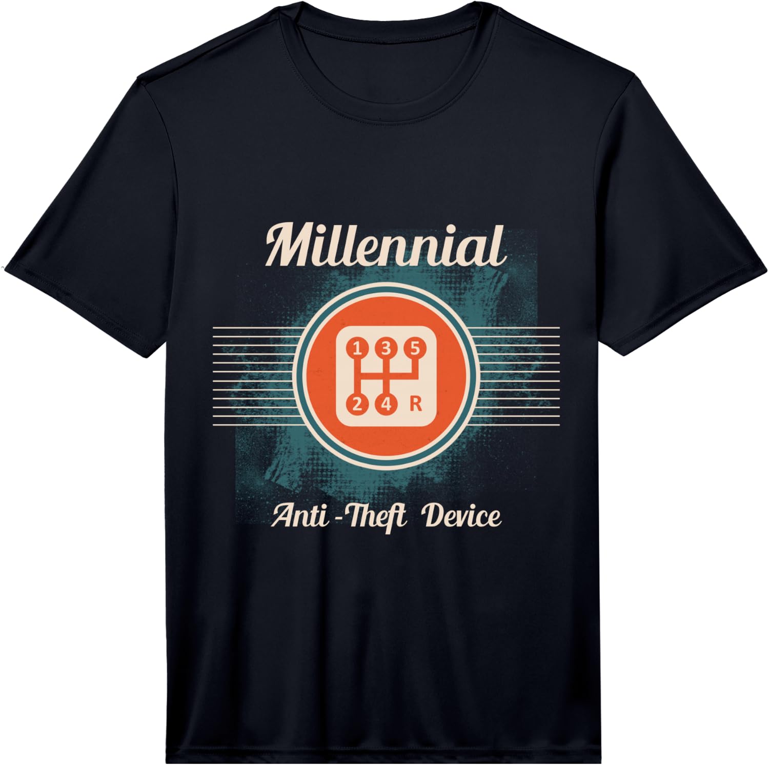 Automotive Millennial Gear Shift, Anti Theft Vehicle Performance Unisex T-Shirt XXL