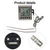 BBQ Thermometer Featuring Dual Probes and Backlit LCD Display with HiLow Alarm for Accurate Temperature Management