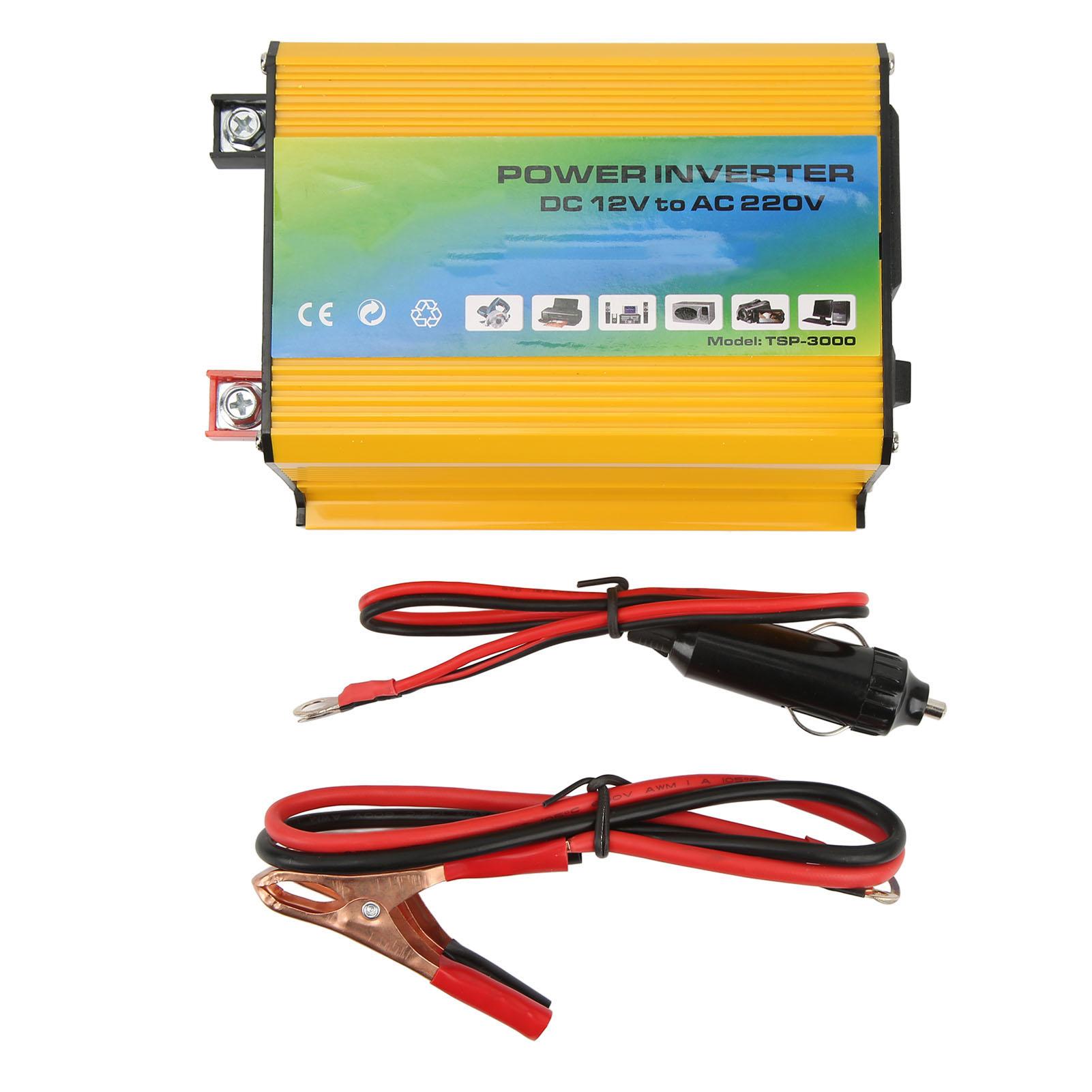300W 12V to 220V ABS With Dual USB Ports Modified Inverter for Camping Vacation