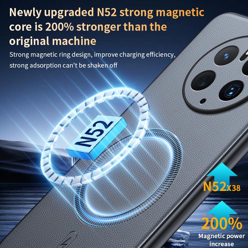 For Huawei Mate 50 Pro Case Magnetic Leather Shield Cover For Huawei Mate 50 Pro High Quality Anti-Fingerprint Non-Slip PC+TPU