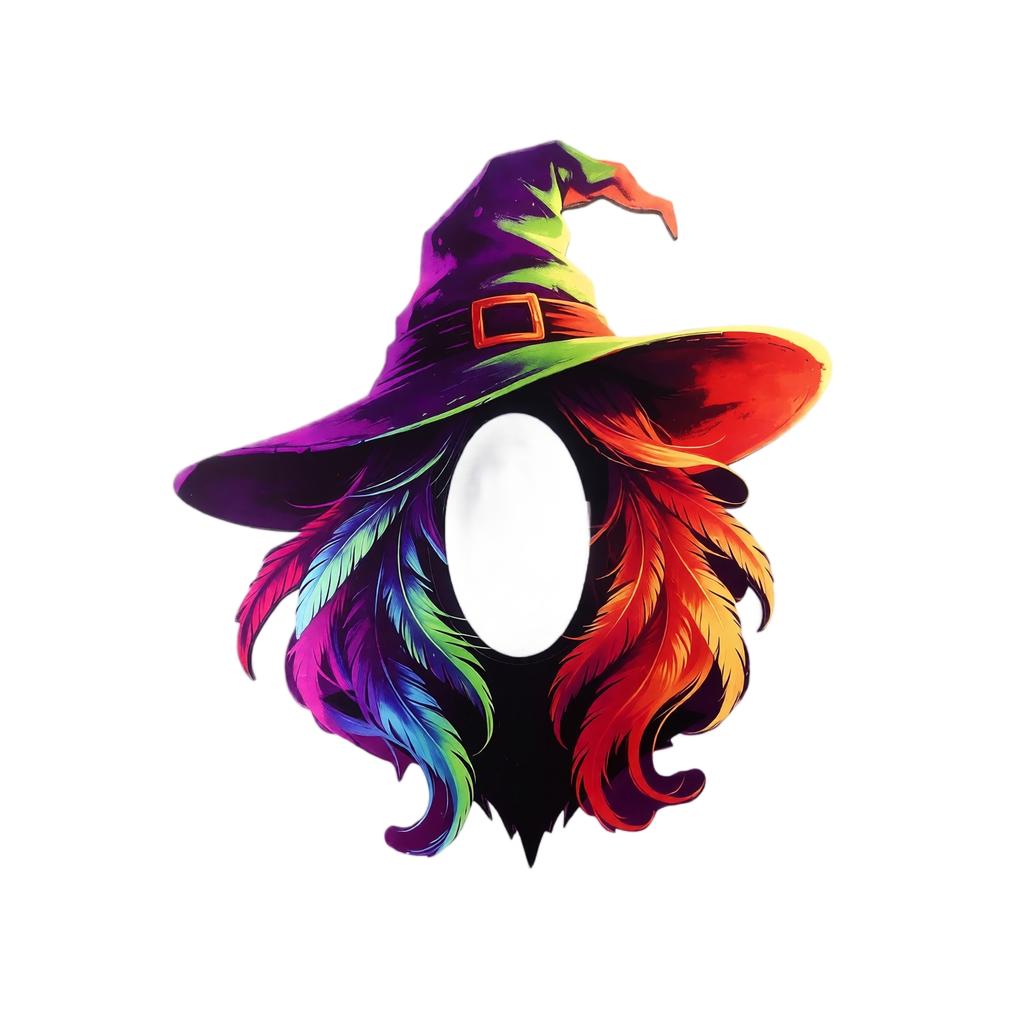 Wooden 2D Mirror Halloween Decoration for Party and Home Decor