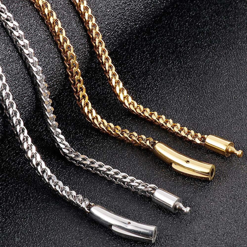 Collana Catenina In Acciaio Inox Da Uomo Donna Girocollo Catena - Foto 3