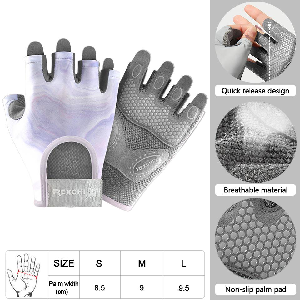 

Durable And Safe 1Pair Half-Finger Fitness Gloves Cycling Sports Weightlifting Workout Gloves Anti-Slip Dumbbell Training Wrist Guard S