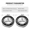 For Benz 4PCS Car Emblem Wheel Hub Center Cap Badge Covers Sticker Accessories CLS SLK Sport ML C200 C260 C300 W205 CITAN VITO