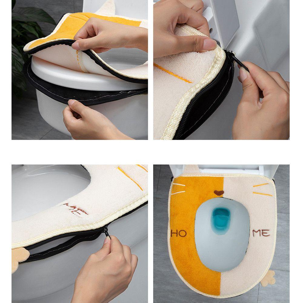 Universal Plush Warm Thicken Toilet Cushion Toilet Seat Cover Seat Mat Bathroom Aceesories