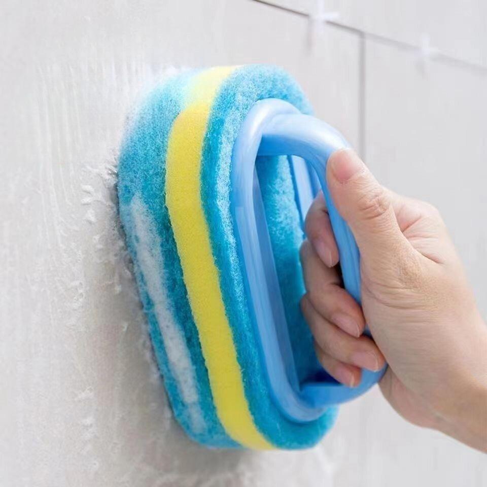 Esponja dura con mango para limpiar azulejos y losas de cerámica