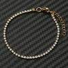 Dainty Gold Bracelets for Women,Gold Color Stainless Steel Adjustable Layered Paperclip Tennis Chain Bracelet Cute Jewelry