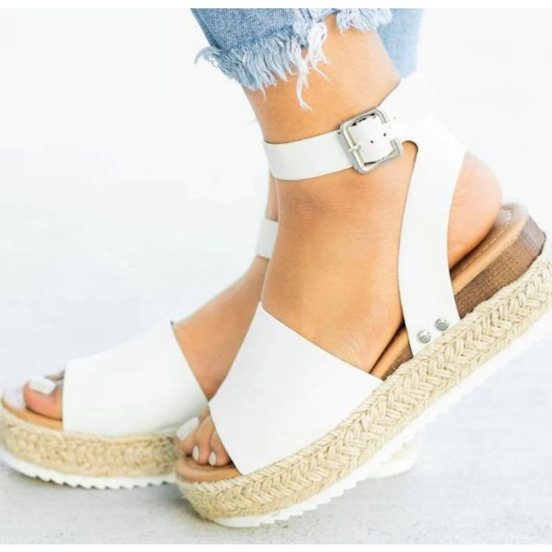 Shoes women's wedge heel light bottom fish mouth sandals wish large size women's sandals