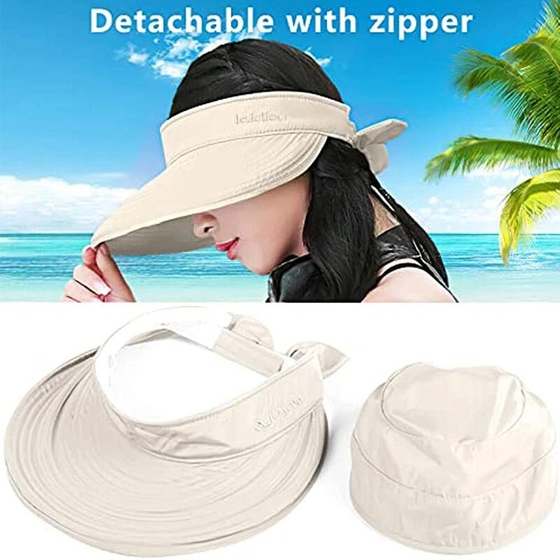 Foldable Hat Wide Brim Sun Hat Summer Hat Protective For Beach Ladies Women
