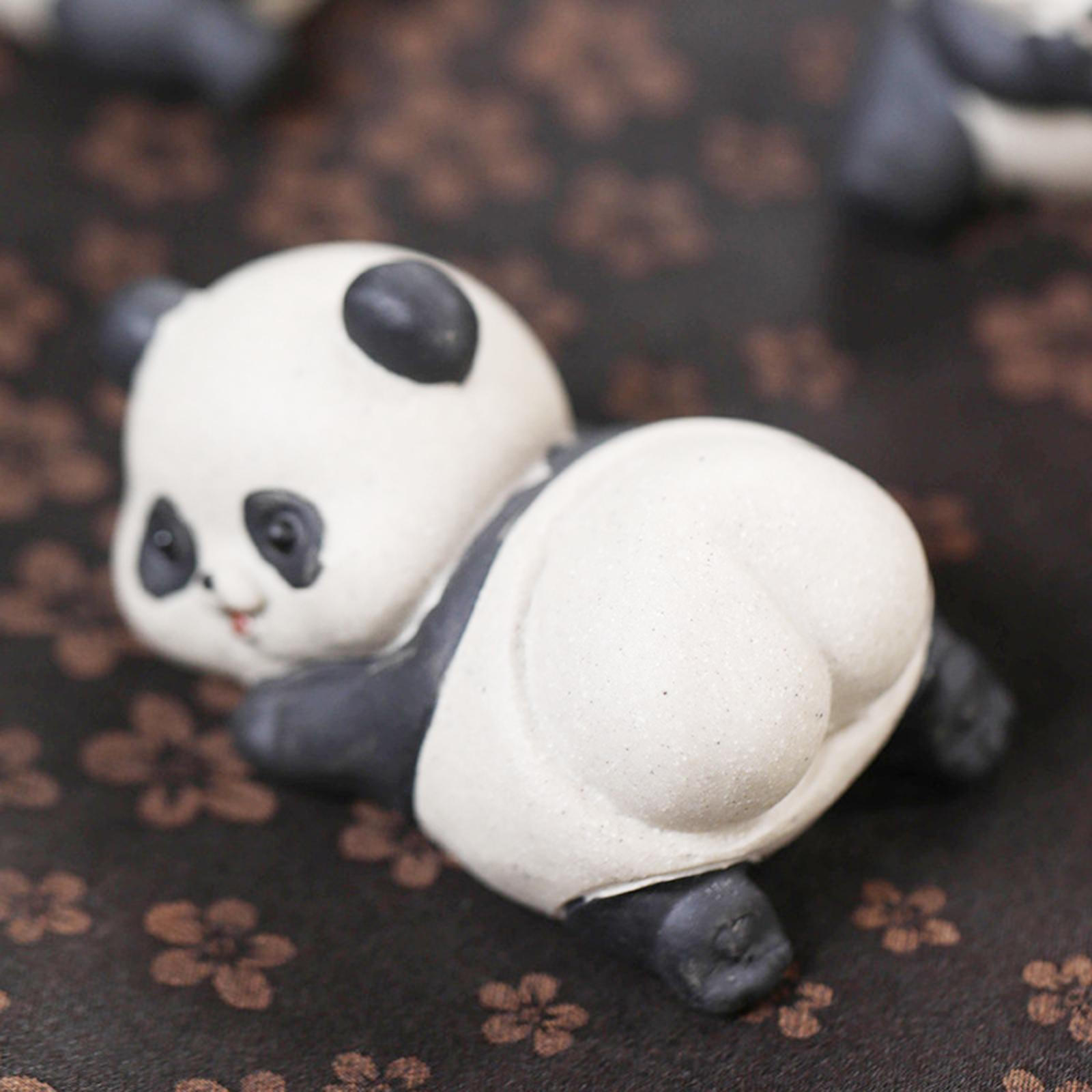 

Фигурка панды ручной работы для домашнего декора Style C6.7x3.6x3.1cm