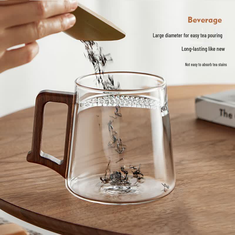 Large Capacity Borosilicate Glass Tea Cup