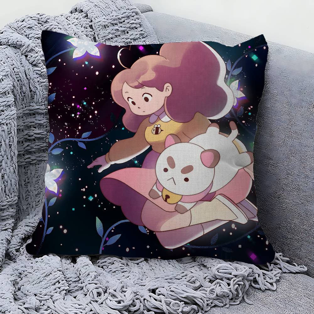 Bee And Puppycat Anime Maple Design Cushion Cover Happy Autumn Harvest decor Holiday Decorati Pillow Cover