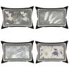 Retro Pine Ball Light Luxury Magnolia American Embroidery Living Room Velvet Sofa Cushion Bedroom Model Room Chinese Pillow