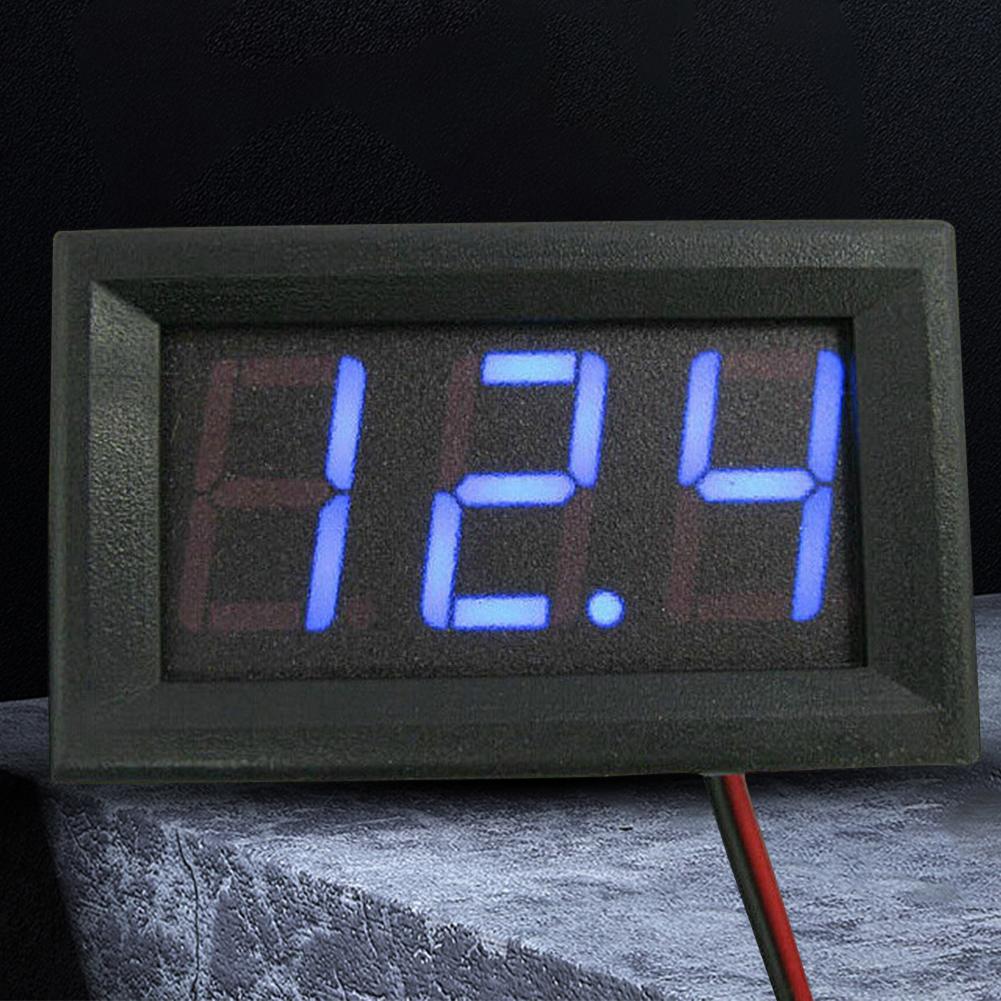 DC4.5V-30V Voltage Panel Meter LED Display 0.56 Inch Volt Instrument Tool Voltage Gauge for 6V 12V Electromobile Motorcycle Car