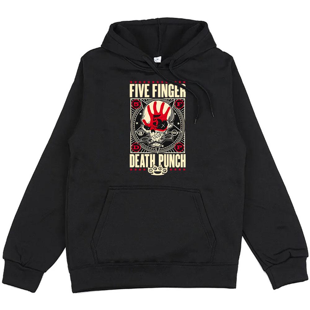 Heavy Metal Band 5FDP Hoodies Five Finger Death Punch Streetwear Unisex Winter Warm Sweatshirts Sudaderas Hombre Men Top
