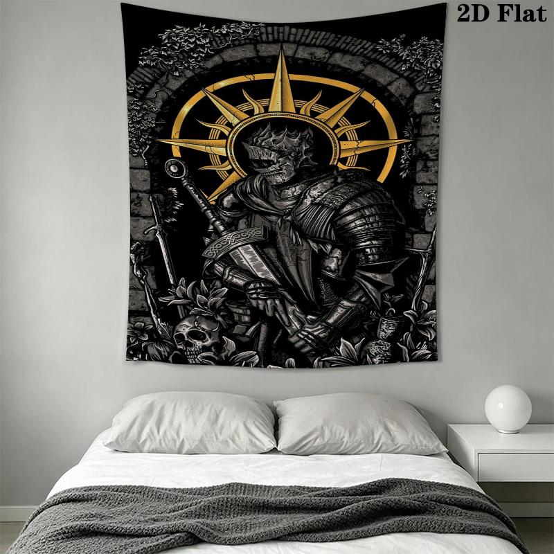 Dark Soul Wall Tapestry Aesthetic Wall Hanging Printed Fabric Blanket Decorative Tapestries for Bedroom Living Room Home Decor