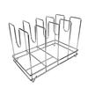 Draining Pizza Pan Rack Versatile Organizer for Restaurant Cooking 4 Slots 37x22x25cm