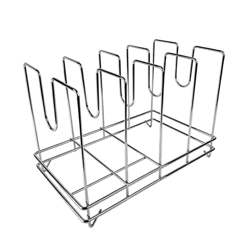 Draining Pizza Pan Rack Versatile Organizer for Restaurant Cooking 4 Slots 37x22x25cm