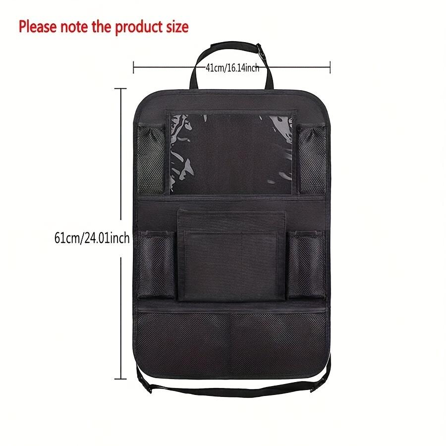 1pc Car Seat Back Organizer - Oxford Cloth Storage Bag with Tablet Stand, Cup Holder, Mesh Pocket, Easy Install & Remove, Car Seat Back Organizer
