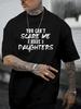 Herren-Schulter-T-Shirt mit stilvollem englischem Aufdruck für eine perfekte Passform.