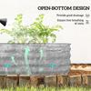 Galvanised Raised Garden Bed Metal Planter Box With Safety Edging For Flowers Herbs Succulents Silver
